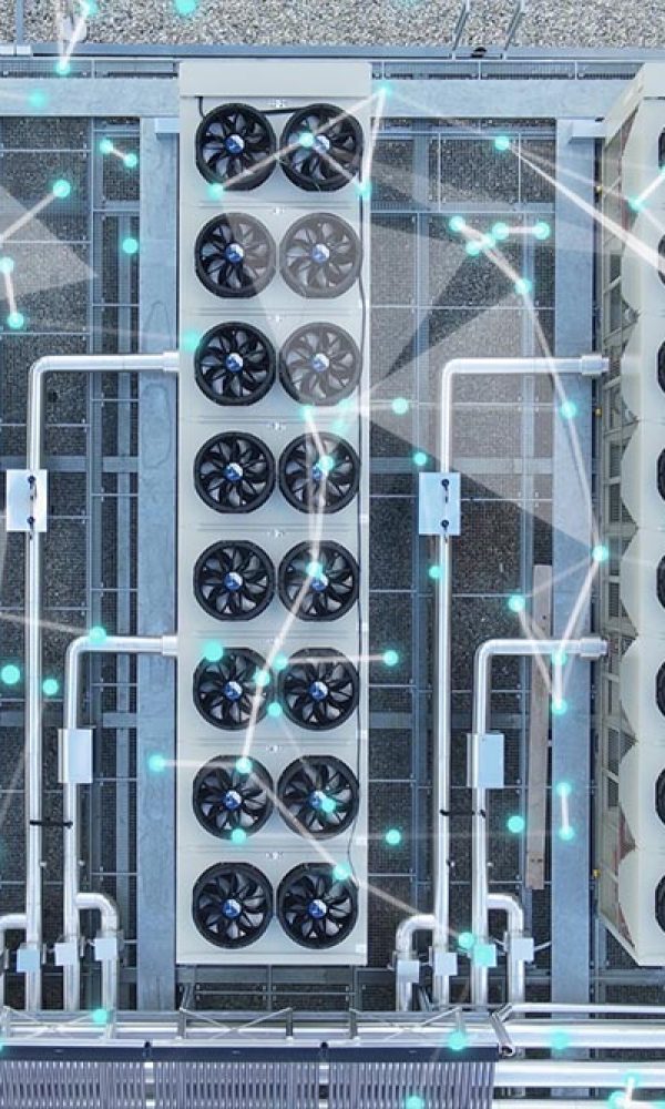 An experienced team installing commercial cooling towers in Irvine, CA.